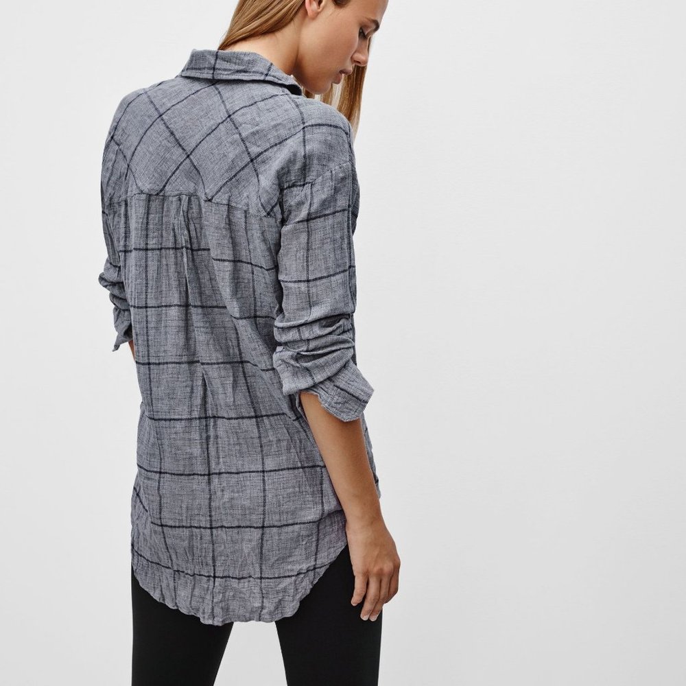 Aritzia Community Veritas Plaid Button Down Shirt